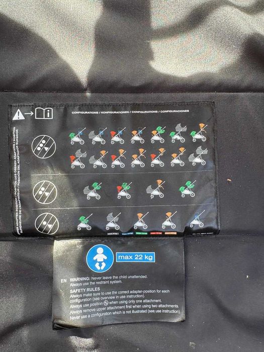 Carrinho Cybex Gaselle S + 2Assentos + 2Cadeiras auto (ovos)