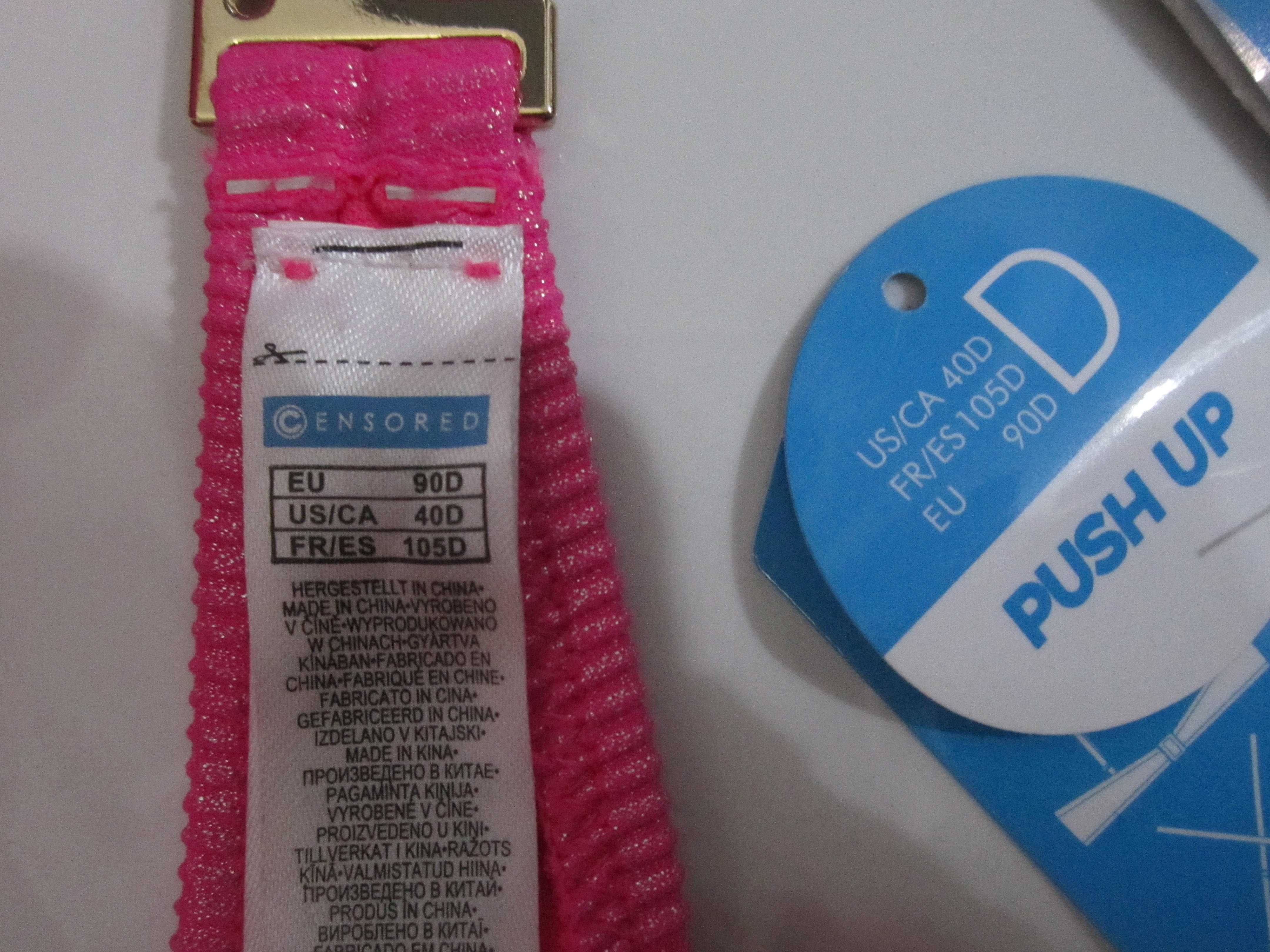 New Yorker push up Censored nowy strój biustonosz 90D diamenty