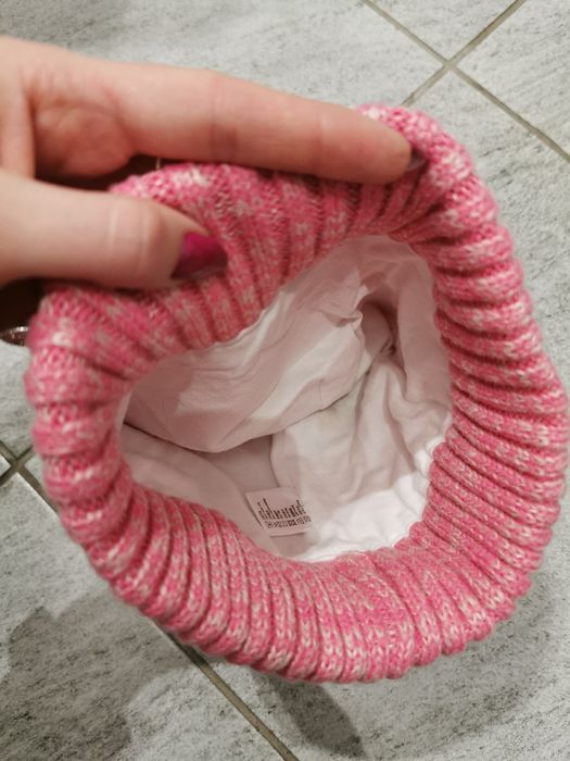 Czapka dziewczęca na 2 latka