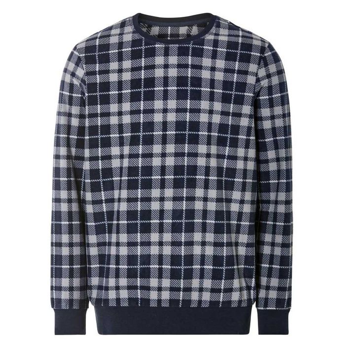 PIŻAMA męska Z POLARU polarowa miękka ciepła bluza w kratę + spodnie L