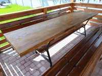 Stół i ławki dębowe ogrodowe i z jodły dwa komplety cena z jeden  komp