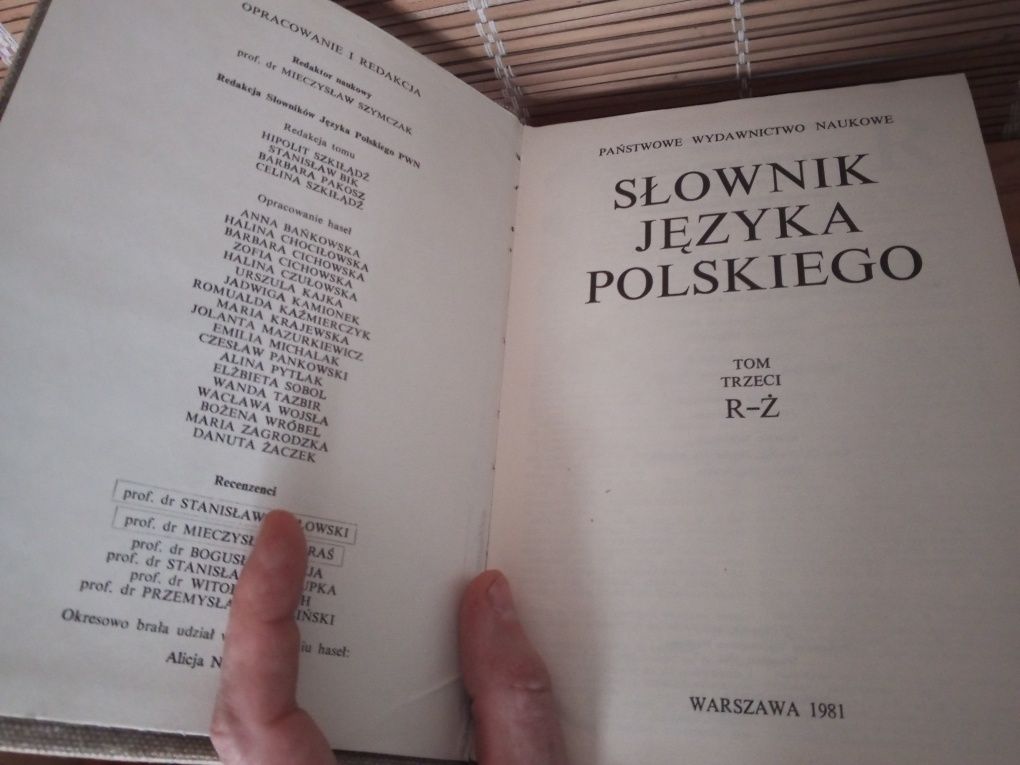 Słownik języka polskiego 1978 PWN 1 i 3