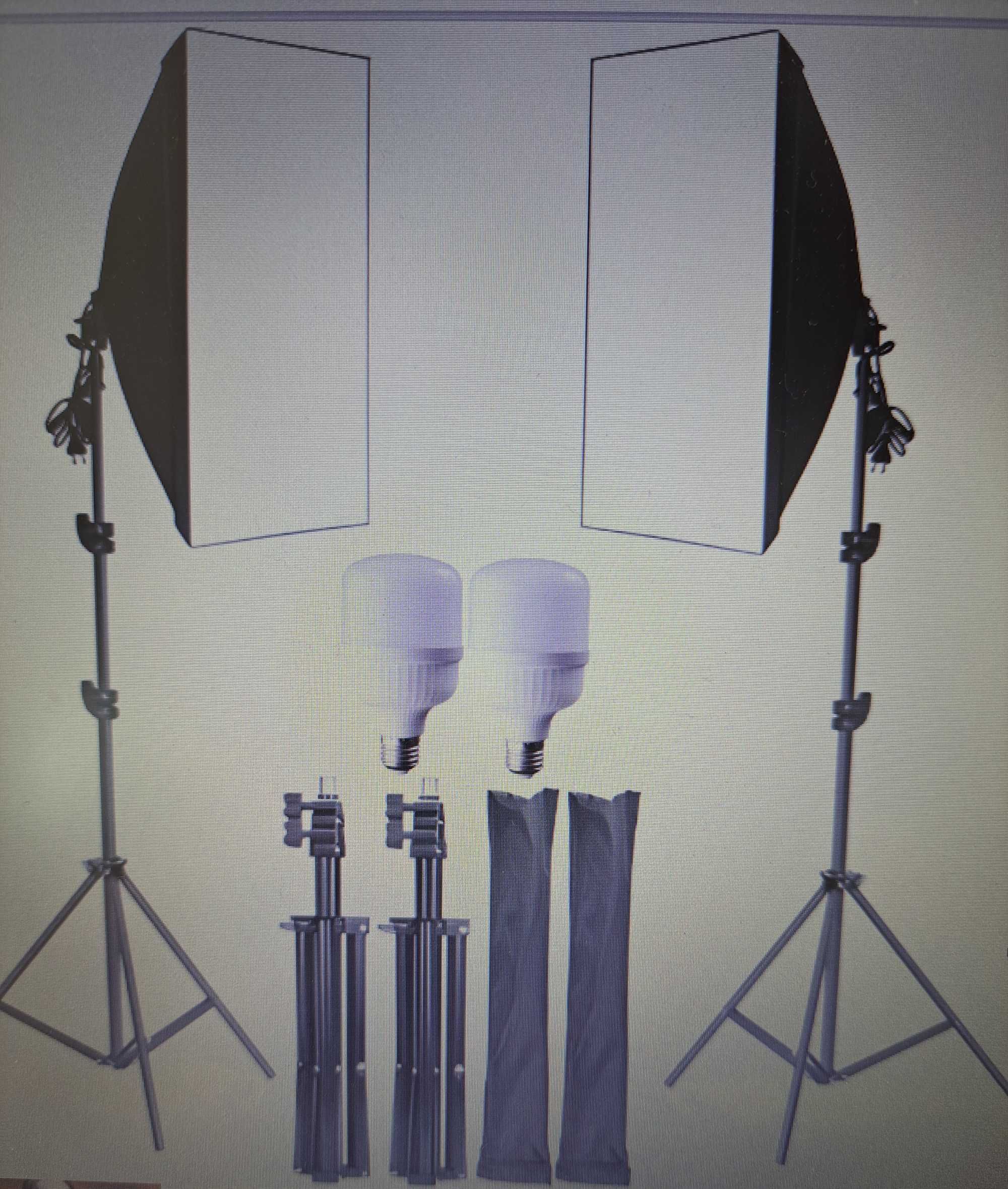 2 lampy fotograficzne statyw SOFTBOX 50X70cm