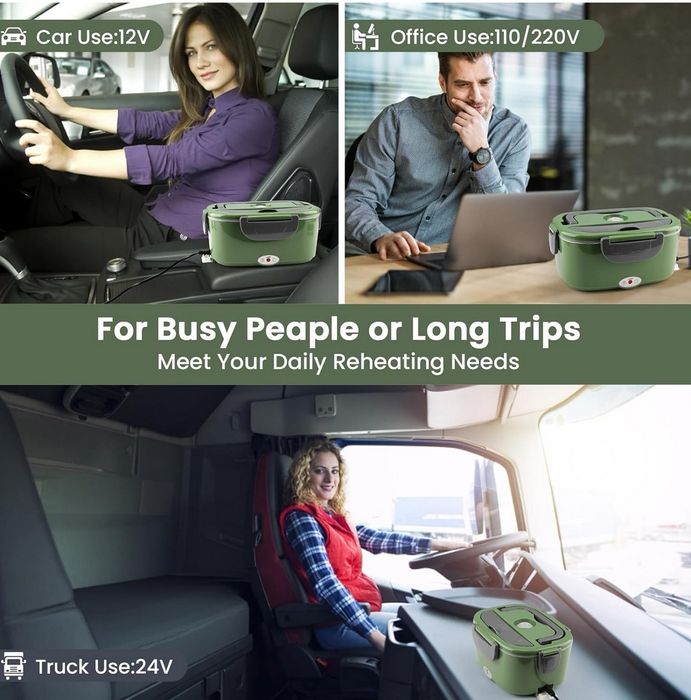 Elektroniczna lunchbox 100W 3w1, przenośna, stalowa - DEFEKT