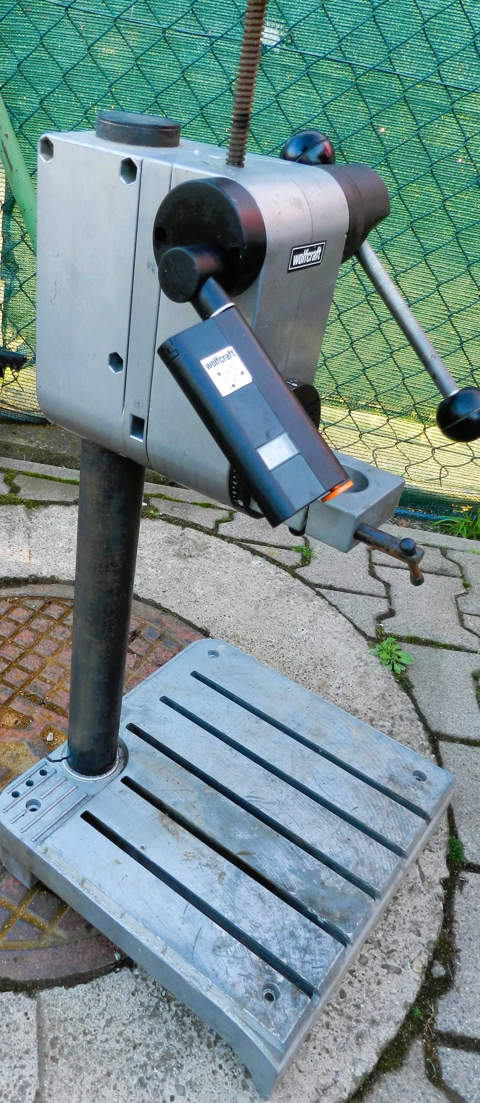 Stojak Wolfcraft do wiertarki i frezarki z pomiarem głęb. duży 80 cm