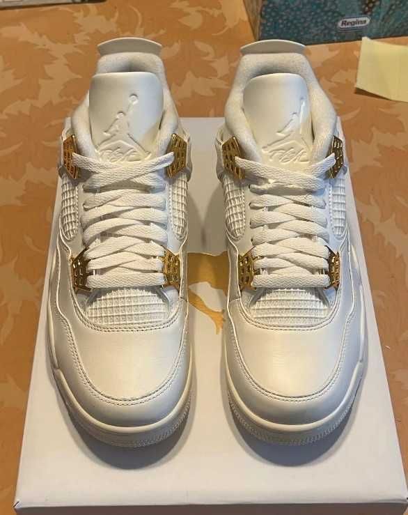 Nowe buty Nike_Jordan4_Retro_Metallic_Gold Moda R.43