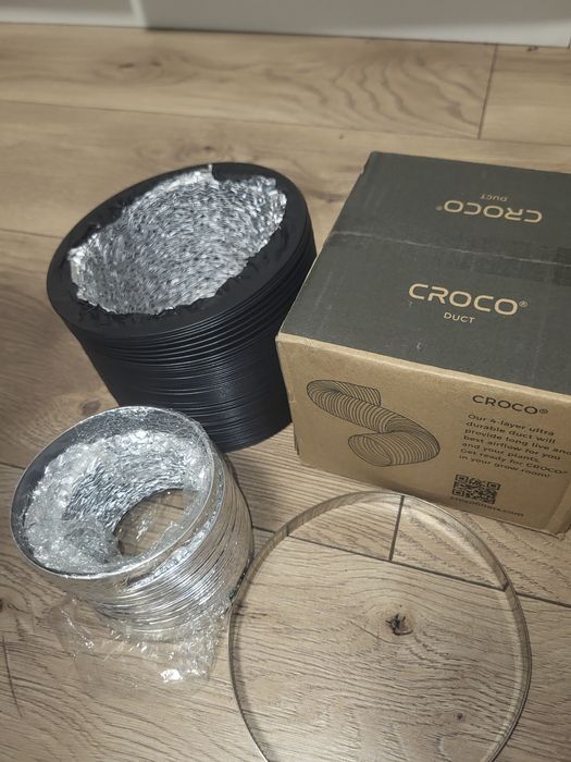 Rura wentylacyjna 125mm 2m elastyczna przyłączeniowa nowy + rura 80mm