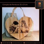 Coração de Pendurar Personalizado 25 x 21 cm