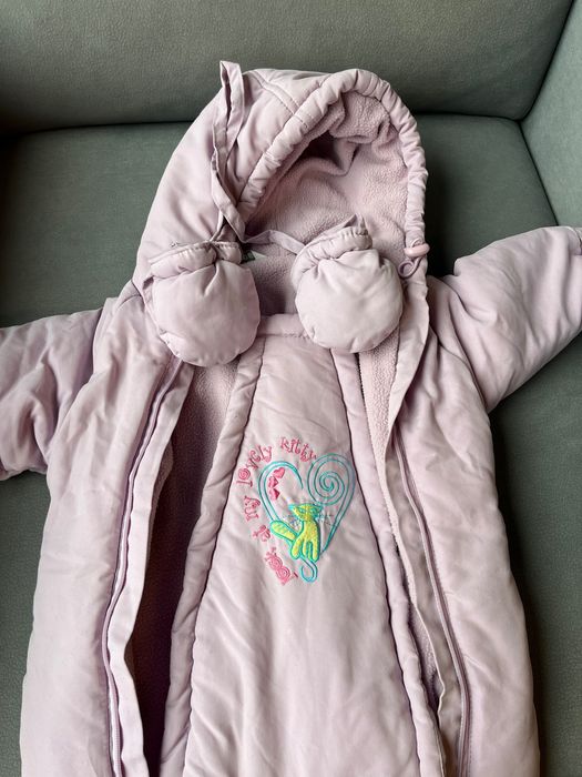 Wiosenny Kombinezon Niemowlęcy Polarowy, Rozmiar 62 cm (0-3 miesiące)