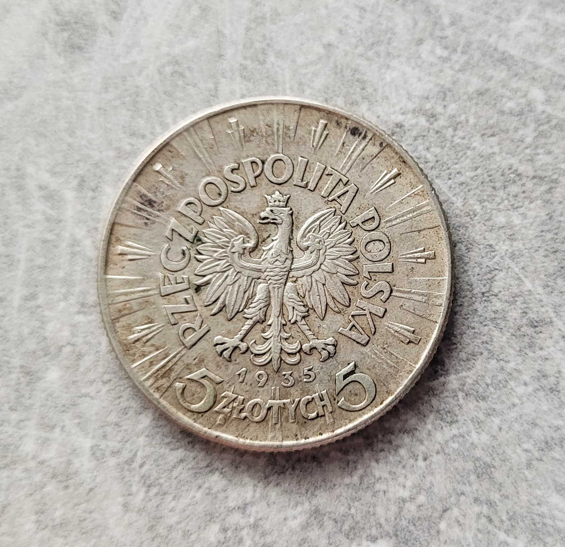 70) POLSKA II RP srebro - 5 Złotych - 1935 r.