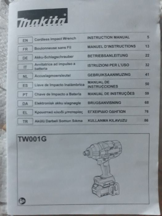 Makita  nowy klucz udarowy tw007