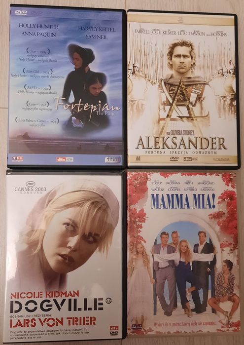 Zestaw filmów DVD Aleksander Dogville Fortepian Mamma Mia!