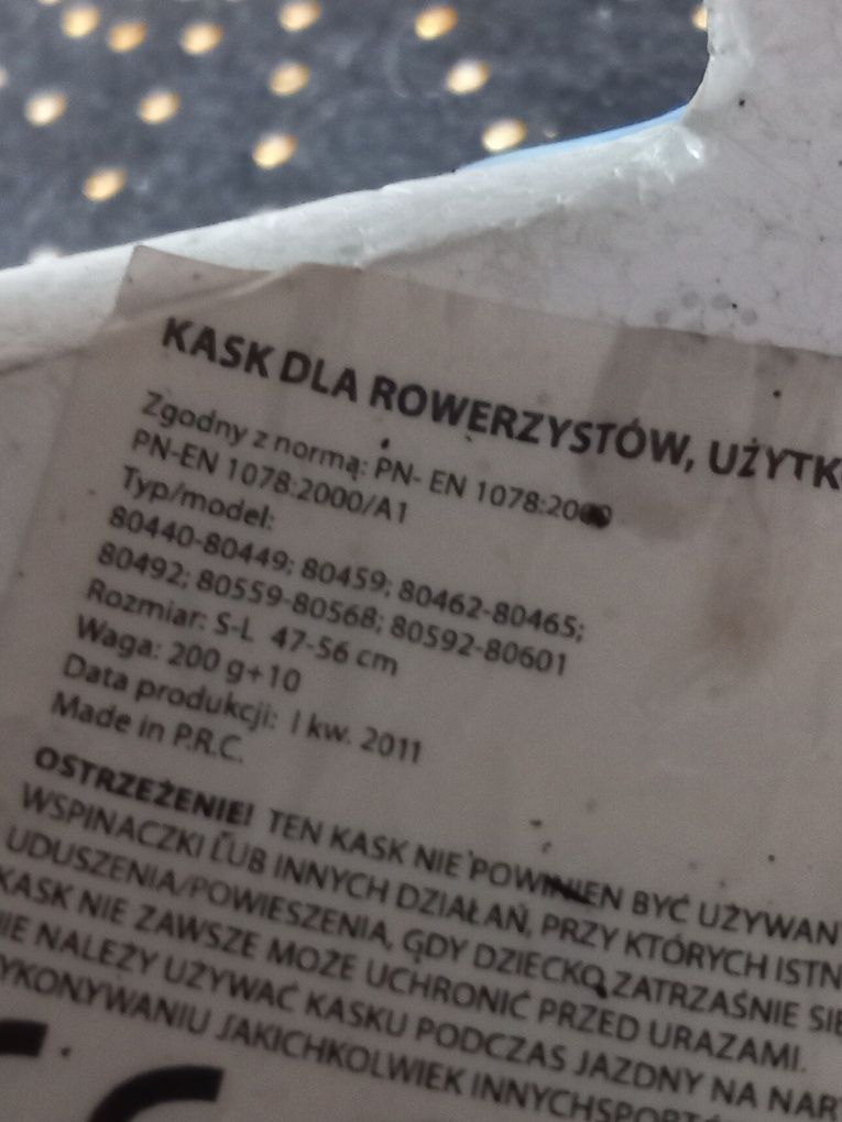 Kask dla rowerzystów.