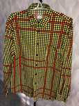 рубашка Moschino Jeans Mens Yellow Geometric Button