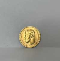Moneta złota Rosja 5 rubli 1898r. Ładna