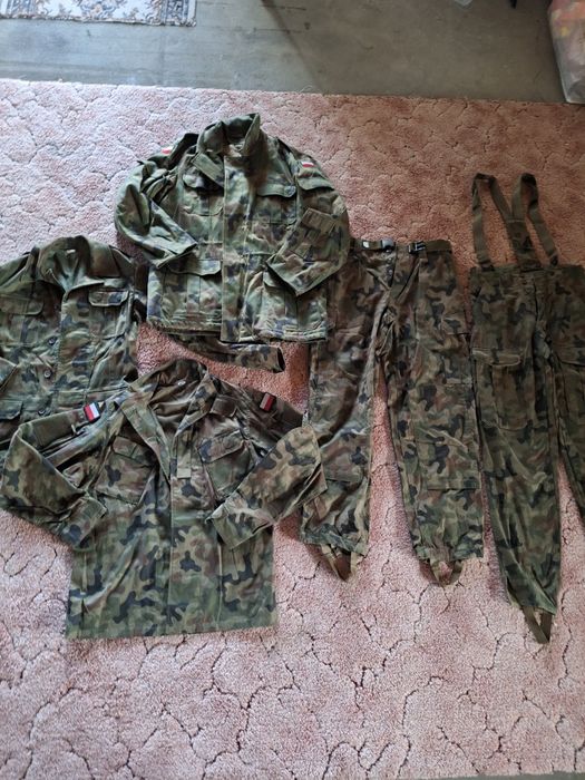 Komplet odzieży wojskowej M/L kurtki x3 spodnie