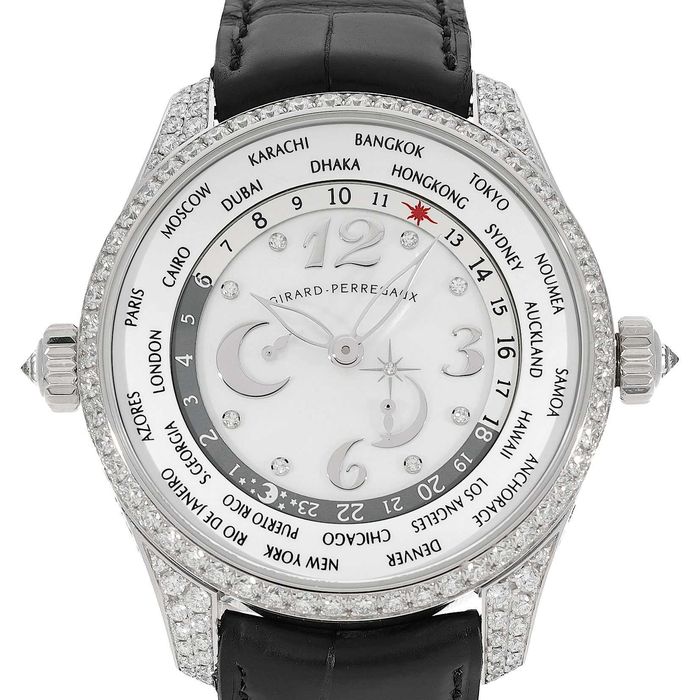 Girard Perregaux ww.tc gold 18K złoto 750 brylanty diamenty cartier