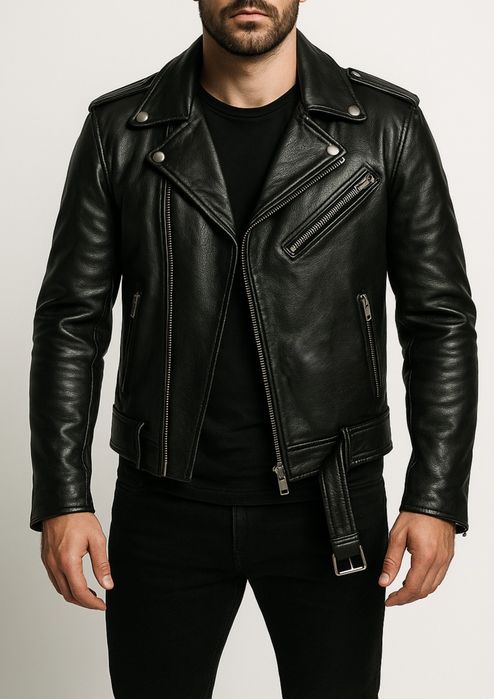 Натуральная кожаная куртка косуха (все рамеры) Натуральна шкіра косуха