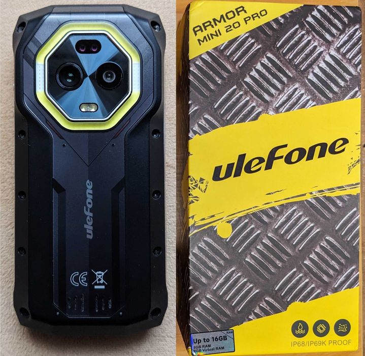 UleFone Armor Mini 20 Pro 5G 8-16/256 (Gw. do 3.XII.2026) + akcesoria.