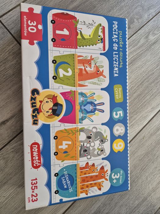 Puzzle czuczu - pociąg cyferki