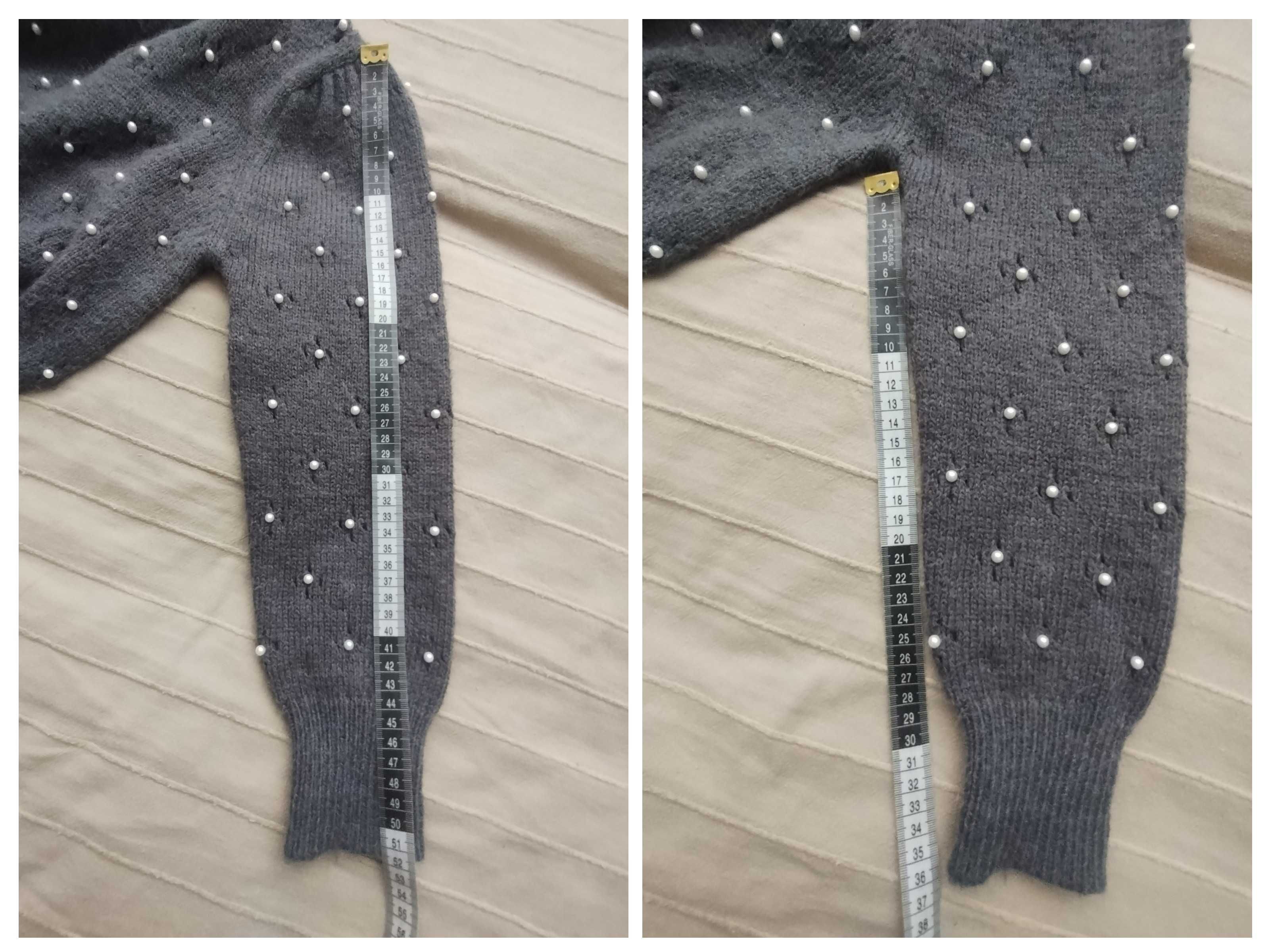 Zara rozm 140 sweter dziewczęcy perełki