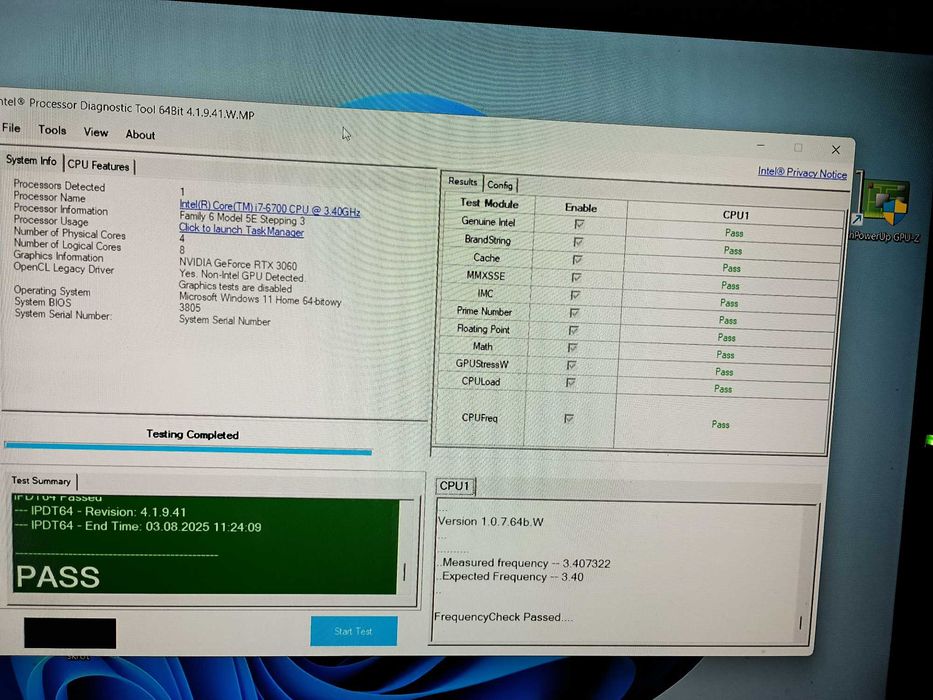Intel i7-6700K, ASUS Z170 PRO Gaming.