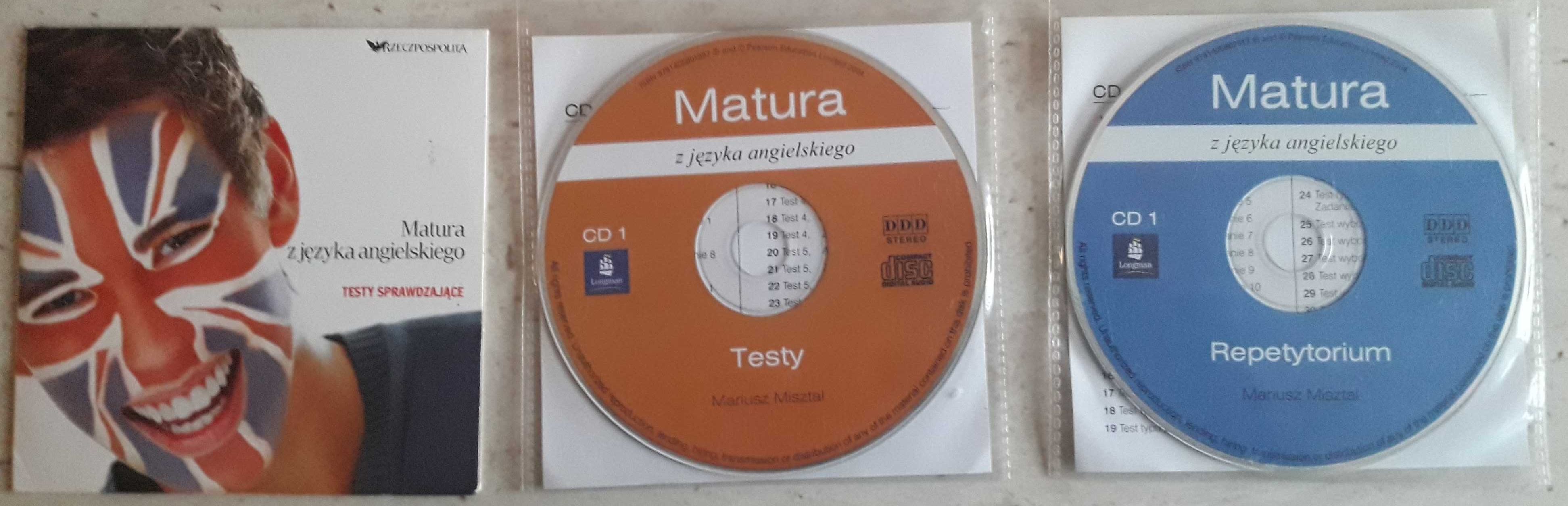 Matura z języka angielskiego.Testy,Repetytorium.Komplet 3 płyt CD-Tani