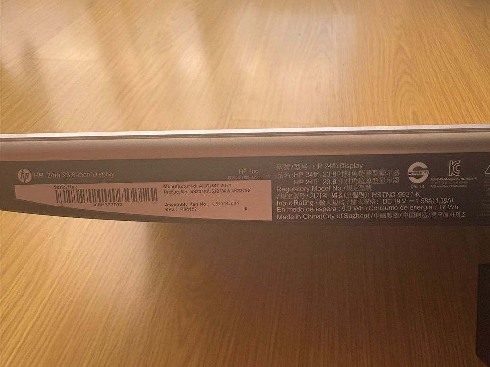 Monitor HP 24fh 23.8 polegadas Display