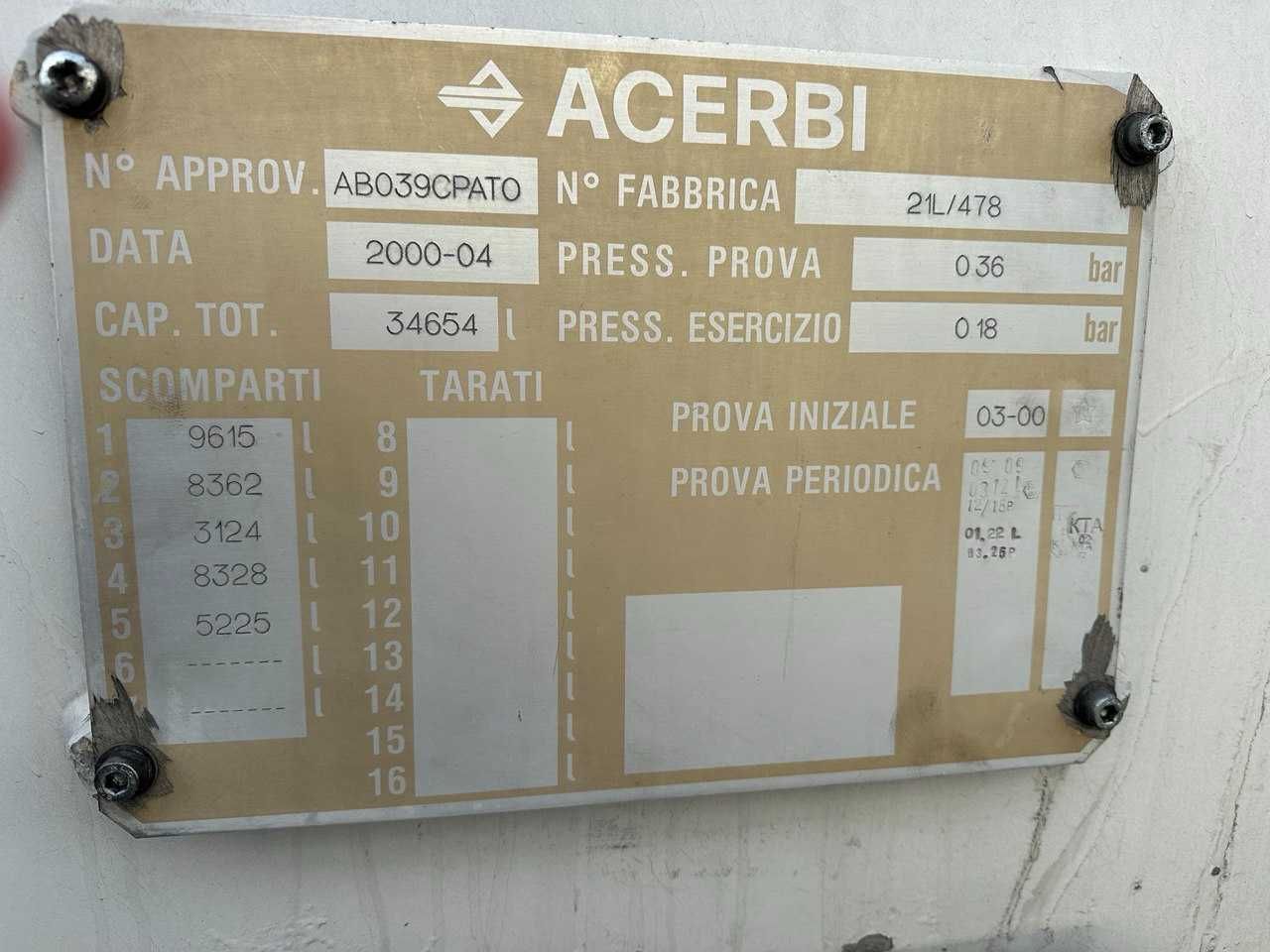 Продам причеп-цистерну бензовоз ACERBI 21L133