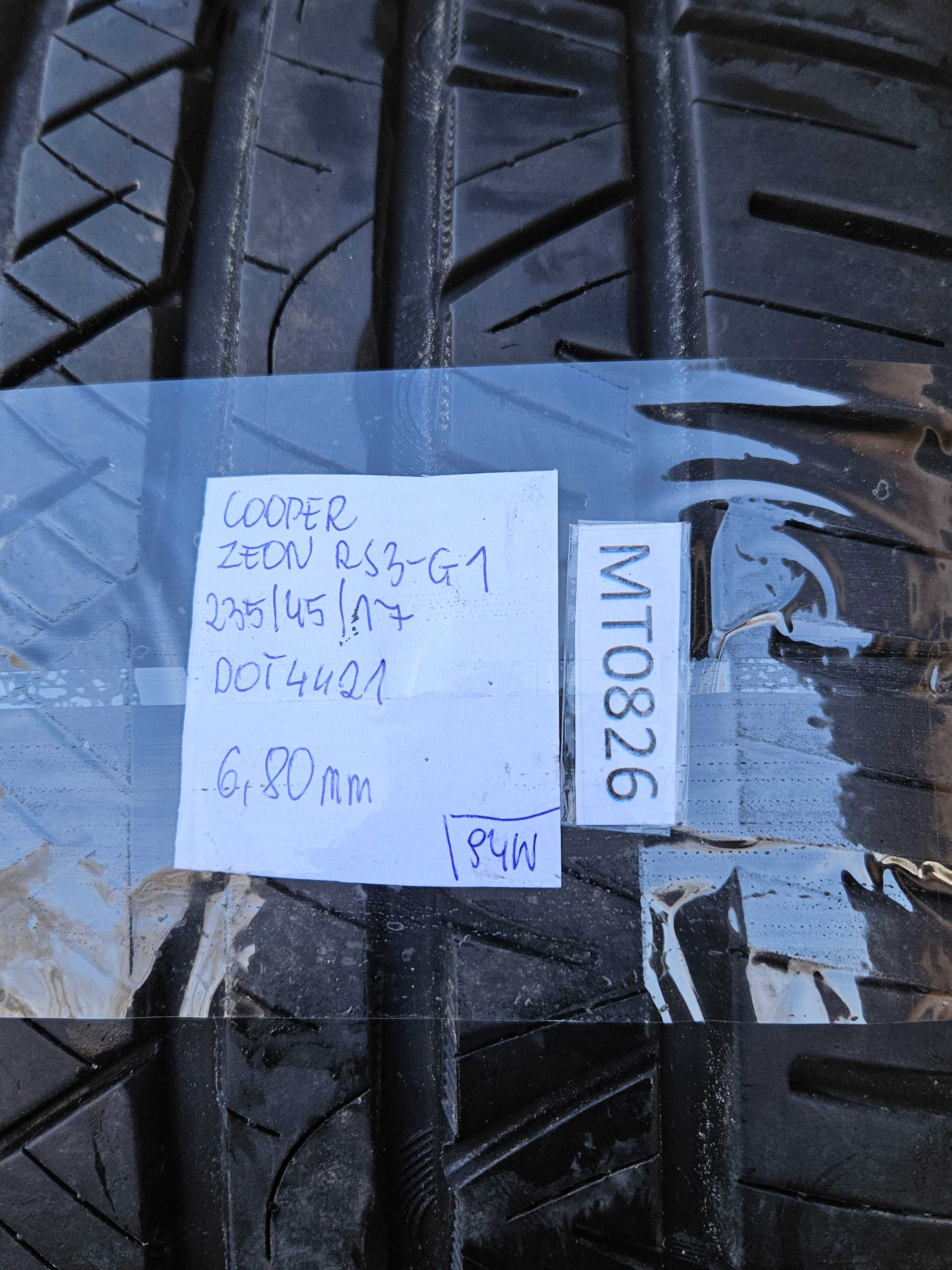 Cooper 235/45 r17 Zeon RS3-G1 /// 6,8mm!!! 2022r wysyłka