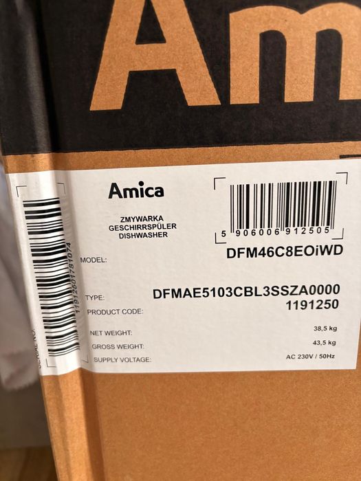 Nowa zmywarka wolnostojąca Amica 45 cm