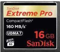 Szybka karta pamięci CF Sandisk Extreme Pro CF 16 GB 160 MB/s