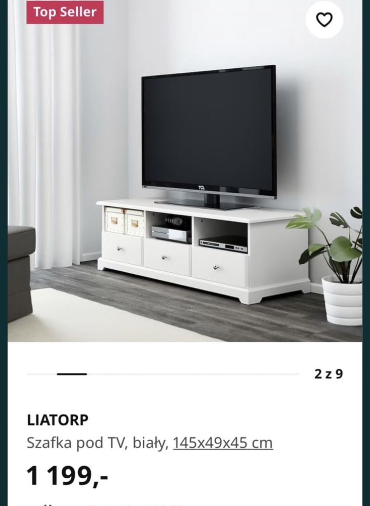 Szafka Liatorp pod Tv z ikea