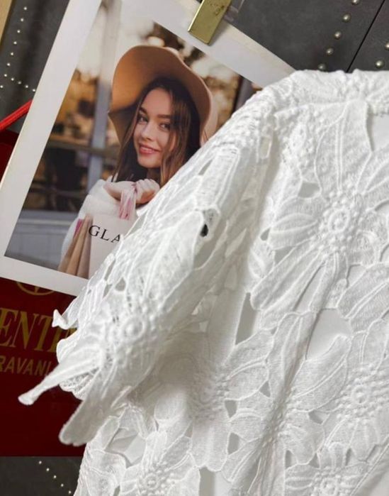 Святковий нарядний костюм мереживо, кружево штани палаццо