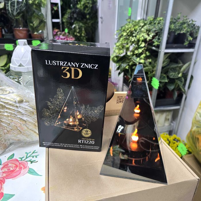 Znicz lustrzany 3D piramida