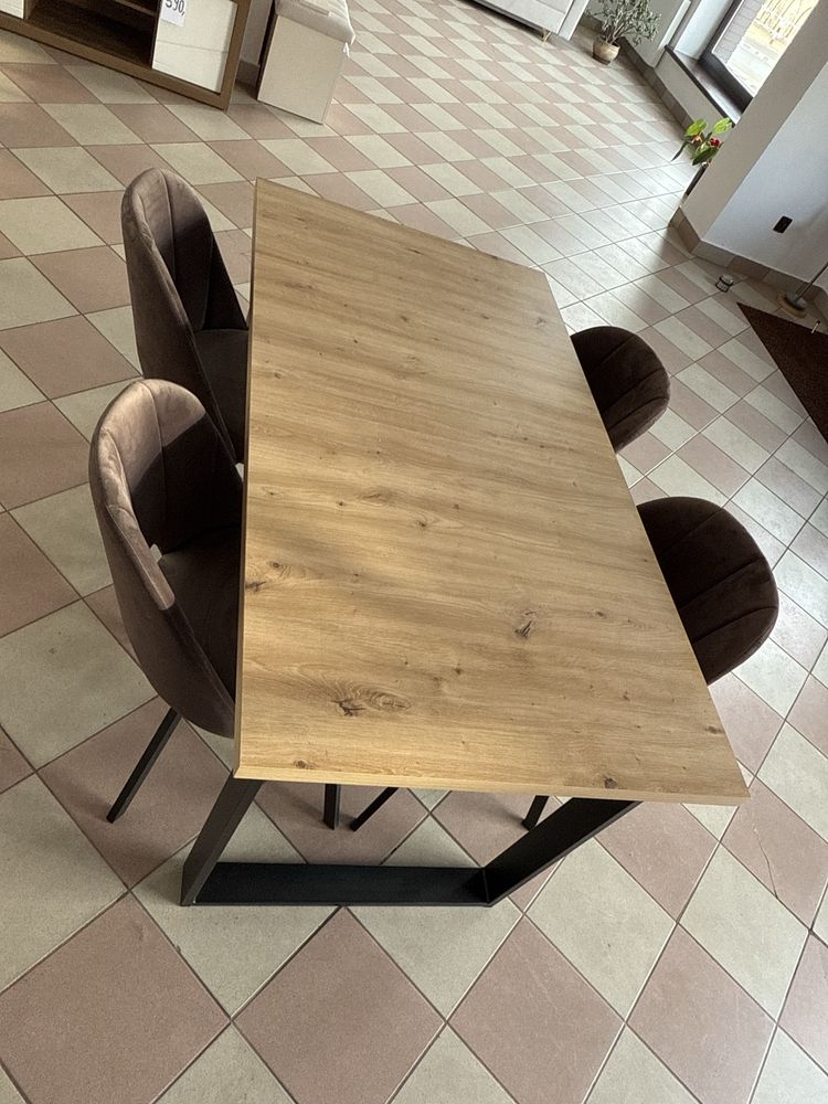 Stół i 4 krzesła Dąb Artisan
