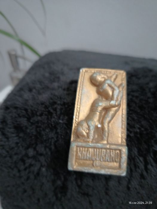 Stara Antyczna Gipsowa Figurka Kamasutra Pozłacana