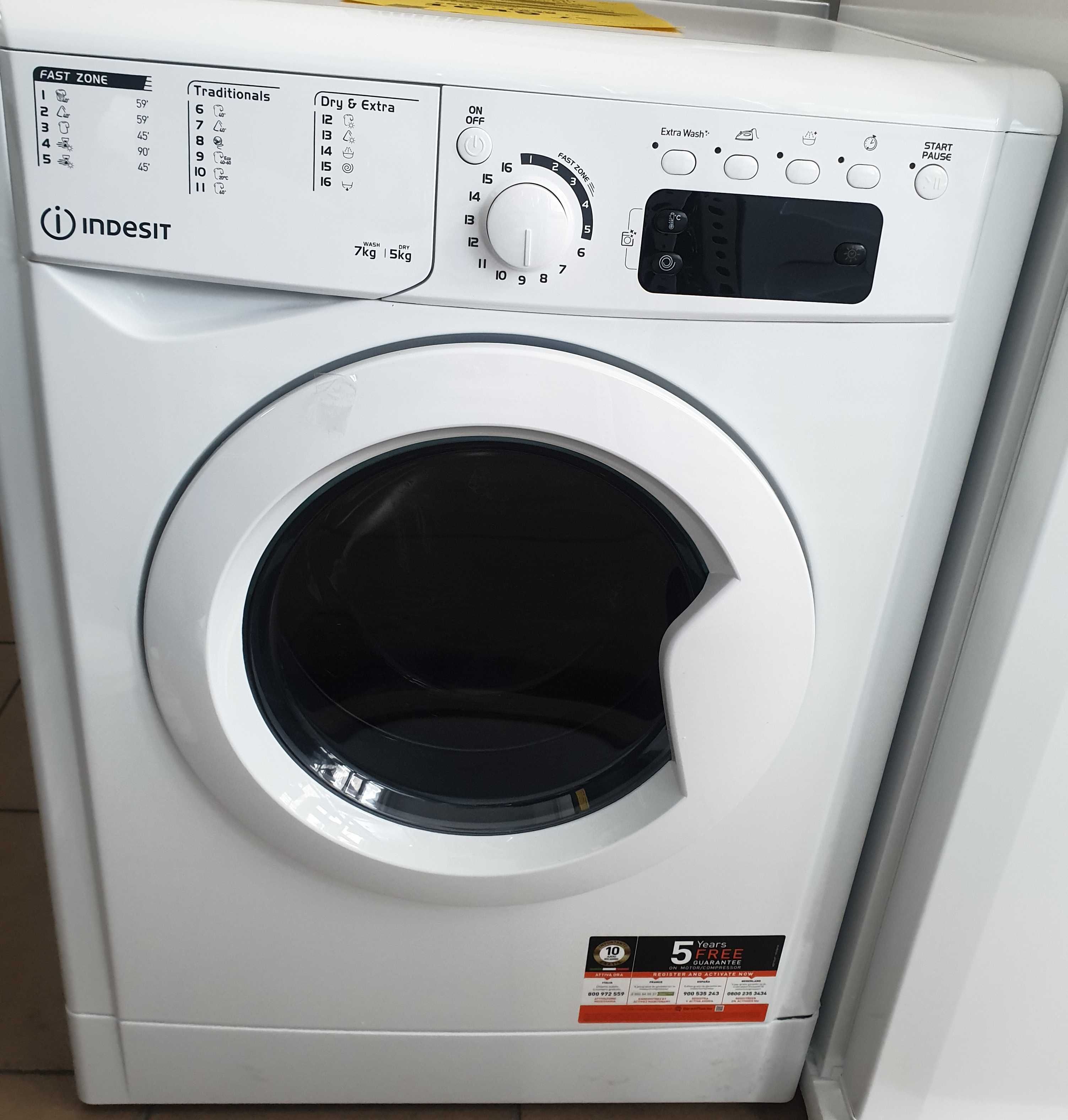 Outlet Agd: Pralko-suszarka Indesit EWDE751451W/EU Warszawa