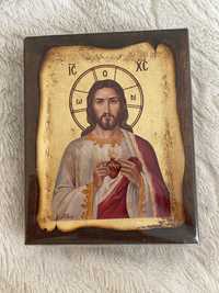 Ikona bizantyjska pana jezusa z Grecji Meteory