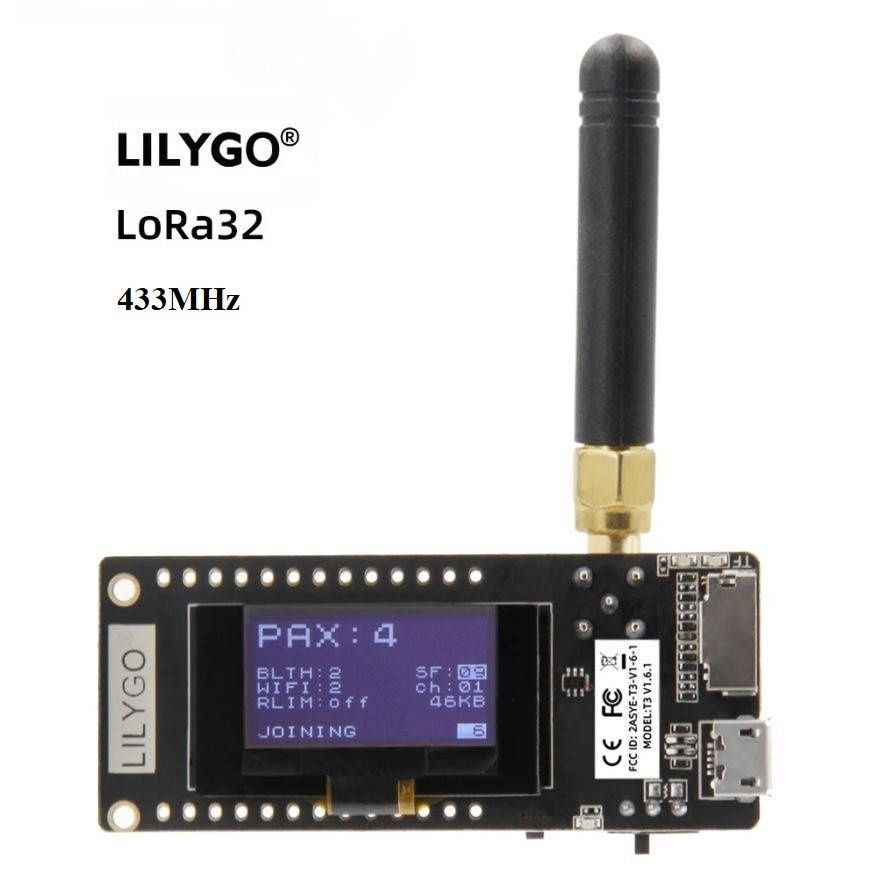 Модуль LILYGO ESP32 TTGO Lora 433/470 MHz
Бездротовий трансивер LILYGO