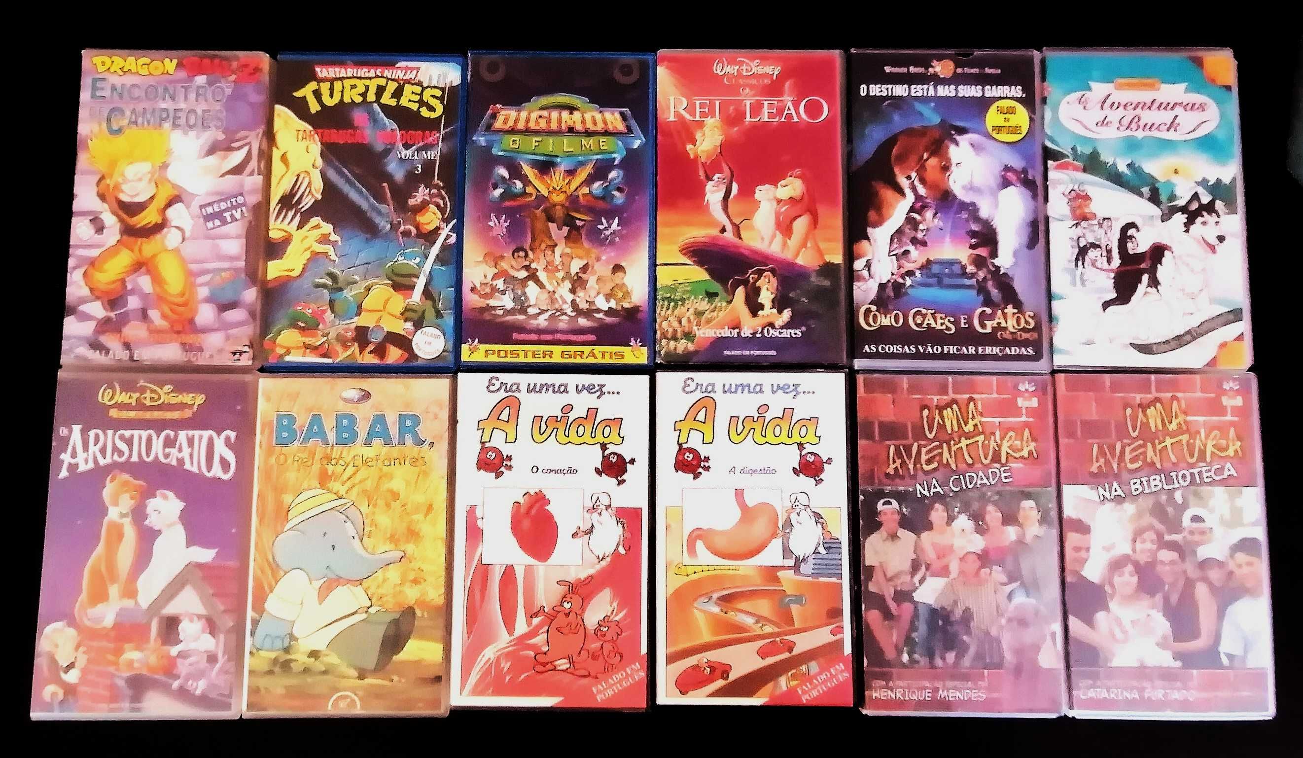 Lote Cassetes VHS Desenhos Animados Infantil