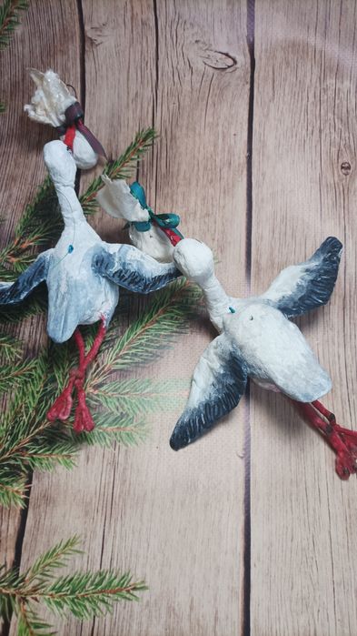 Ватна іграшка, іграшка на ялинку, Лелека