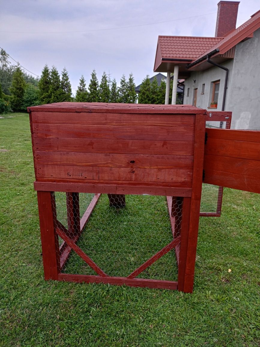Woliera z kurnikiem dla kur, królików, przepiórek