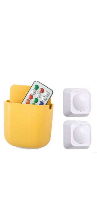 Lampka bezprzewodowa 2 sztuki LED RGB pilot