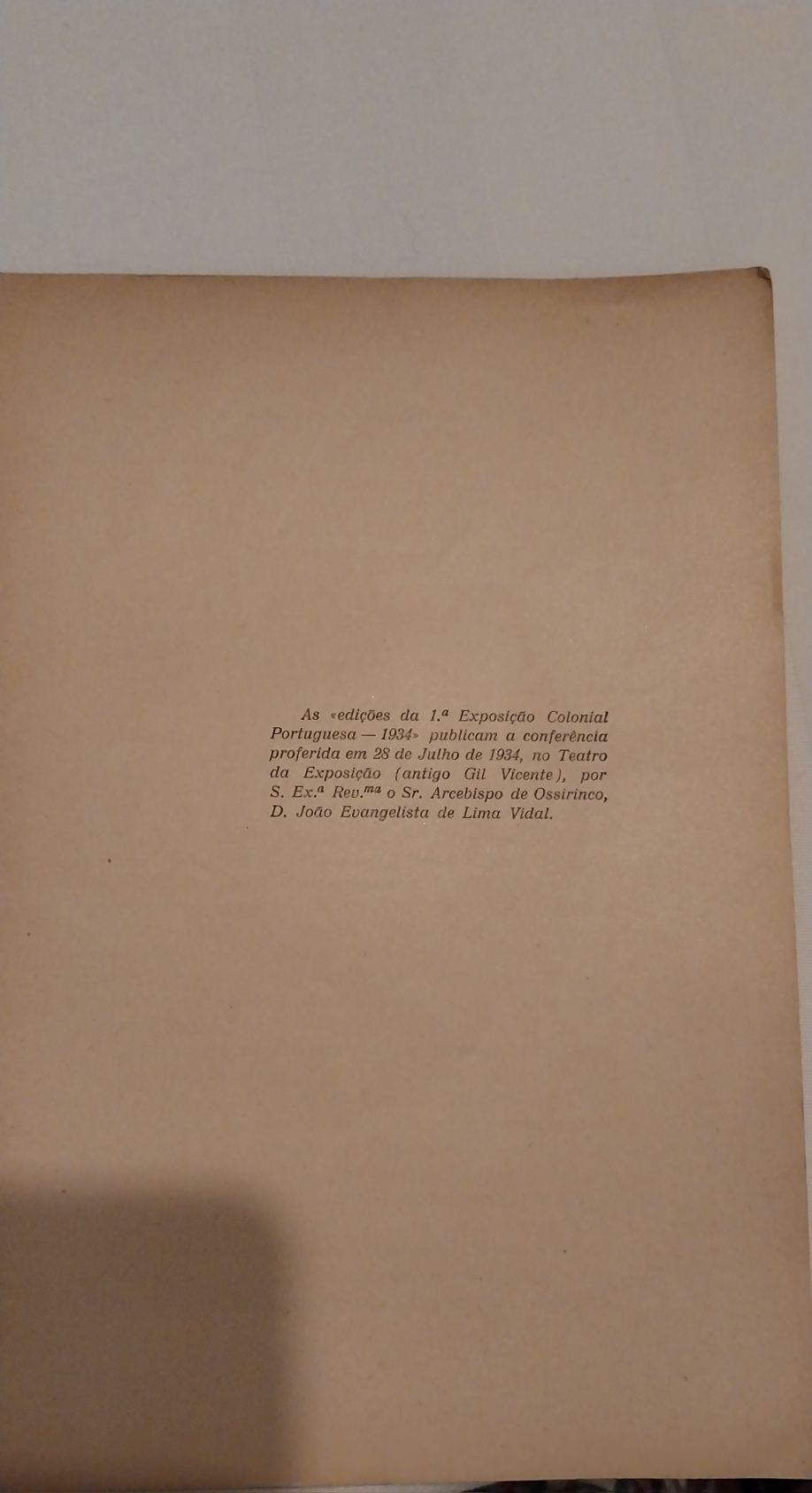 A acção missionário-conferência Edições 1a exposição  colonial