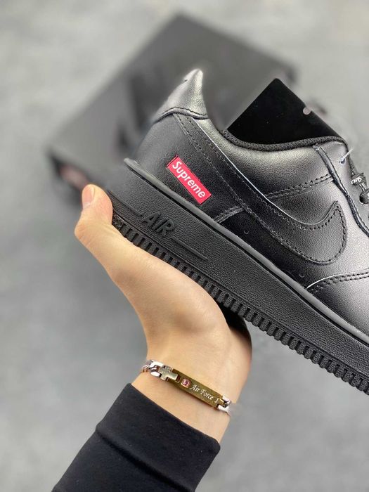 ButyDamskie‍ Nike‍ Air‍ Force‍ 1‍ Supreme‍ Black‍ Uniseks Roz.43