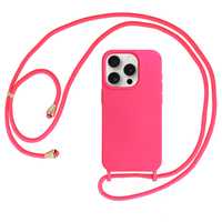 Strap Silicone Case Do Iphone 14 Pro Max Wzór 1 Różowy