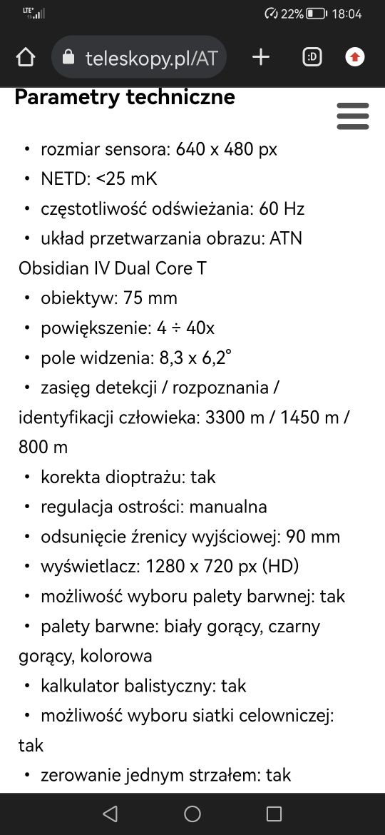 Termowizor Atn mars 4 4x40