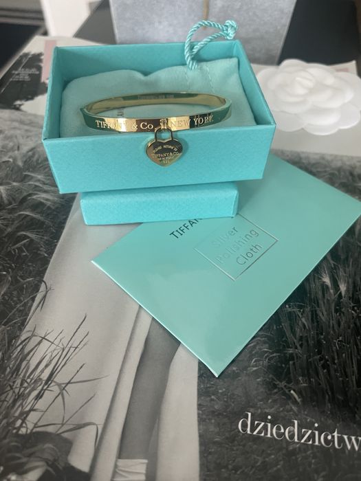 Bransoletka sztywna z serduszkiem TF stal 316L