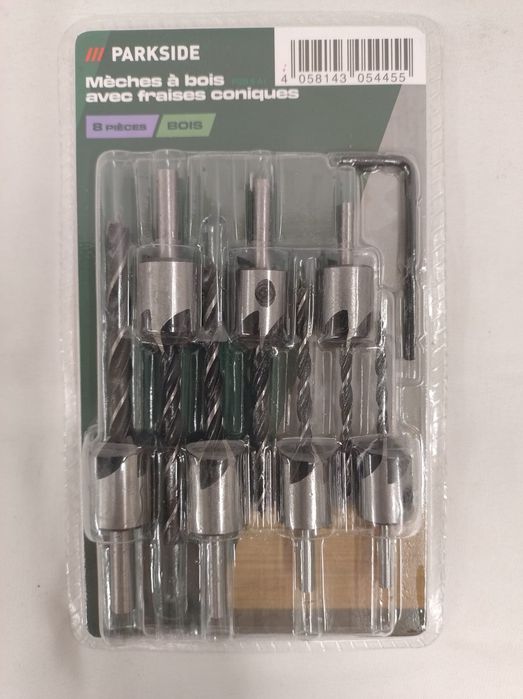 Zestaw wierteł do drewna z pogłębiaczem Parkside